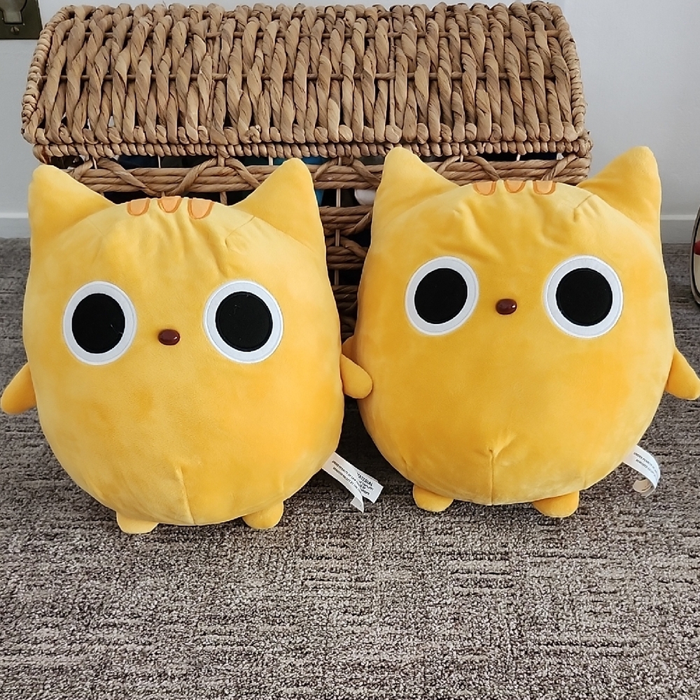 Yamani Big Eyes Meow Meow Cat Plush Toy - Price for BOTH